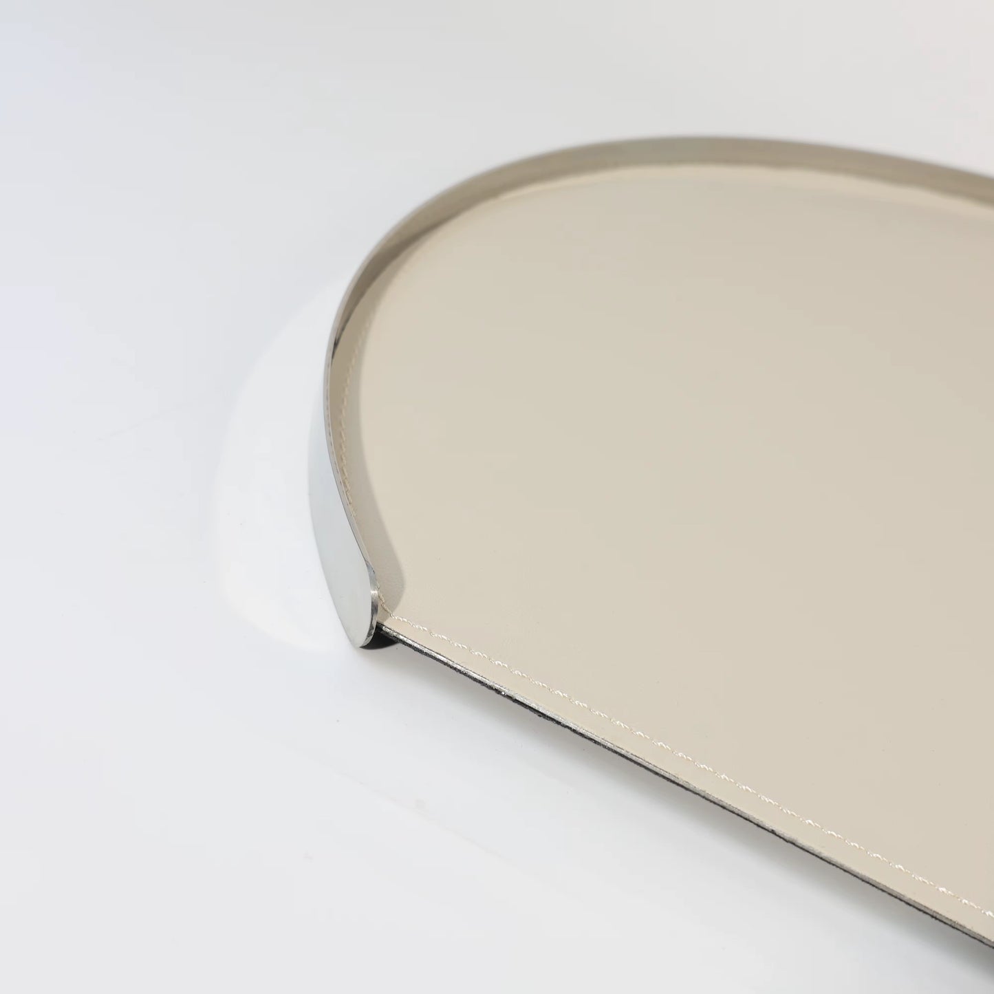 Leather Serving Tray - Beige