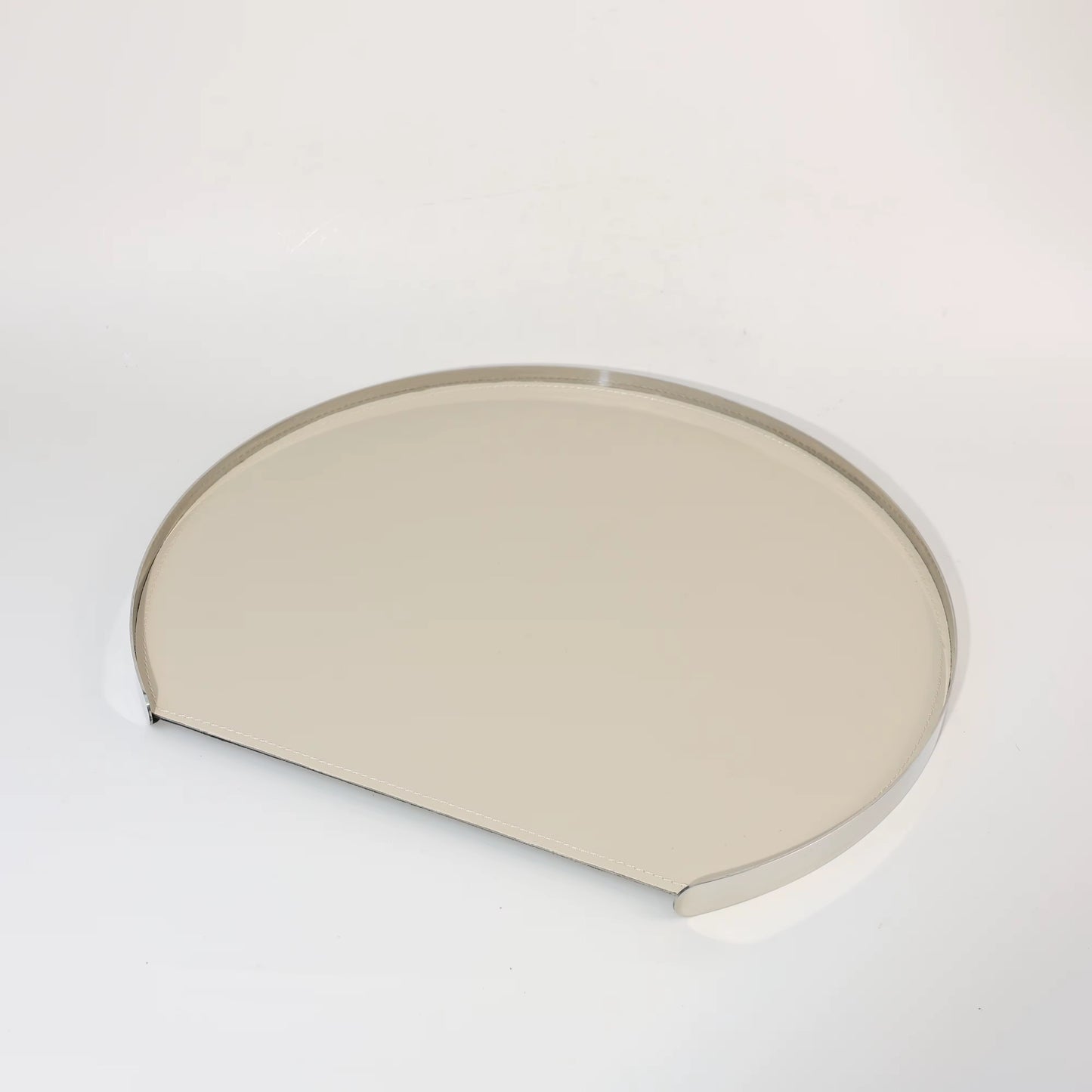 Leather Serving Tray - Beige