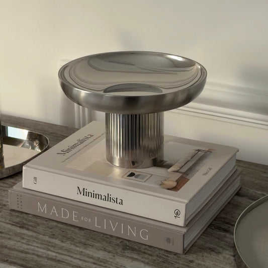 Decor Stand and Coffee Pods – Silver Stainless Steel